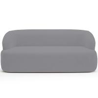 Sofá 2 Lugares Curvo Orgânico Living 150cm Barolo L06 Veludo Cinza - 5