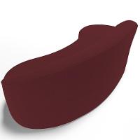 Sofá 3 Lugares Curvo Living Firenze Direito D02 Veludo Marsala 210cm C-278 - Lyam - 5