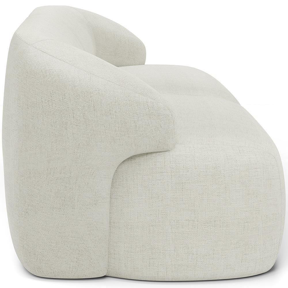 Sofá 4 Lugares Curvo Orgânico Com 02 Poltronas Living 280cm Barolo L06 Linho Cru - 2