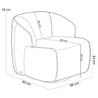 Sofá 4 Lugares Curvo Orgânico Com 02 Poltronas Living 280cm Barolo L06 Linho Cru - 3