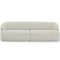 Sofá 4 Lugares Curvo Orgânico Com 02 Poltronas Living 280cm Barolo L06 Linho Cru - 7