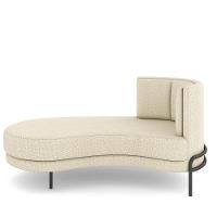 Sofá Chaise Longue Living Lucca Esquerdo D02 Linho Creme D-463 - 2