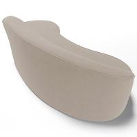 Sofá 3 Lugares Curvo Living Firenze Direito D02 Veludo Champagne 180cm C-68 - Lyam - 5