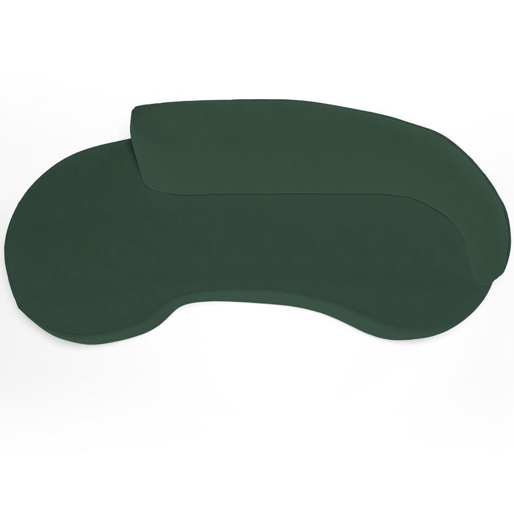 Sofá 4 Lugares Curvo Living Firenze Direito D02 Veludo Verde Musgo 280cm C-303 - Lyam - 3