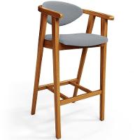 Kit 02 Banquetas Alta Para Cozinha Bancada Bar Sala De Jantar Fixa Cecília L02 Bouclê Cinza - 5