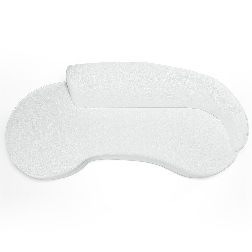 Sofá 5 Lugares Curvo Living Firenze Direito D02 Corano Branco 300cm C-12 - Lyam - 3