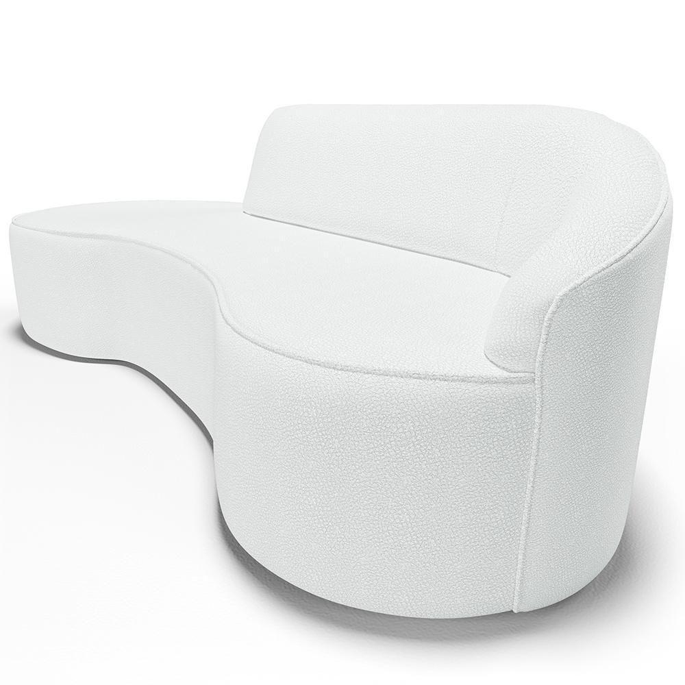 Sofá 5 Lugares Curvo Living Firenze Direito D02 Corano Branco 300cm C-12 - Lyam - 5