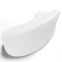 Sofá 5 Lugares Curvo Living Firenze Direito D02 Corano Branco 300cm C-12 - Lyam - 2