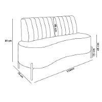 Sofá 2 Lugares Living 135cm Pé Ferro Dourado Maraú Linho K01 - D\'rossi Cor Bege - 7