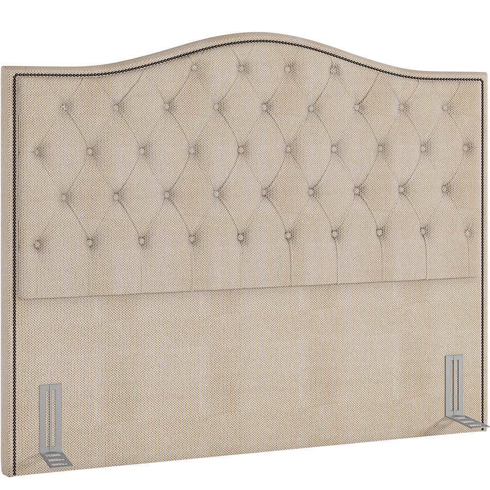 Cabeceira Cama Box Casal 140 Cm P05 Grécia Linho Creme - Lyam Decor - 1