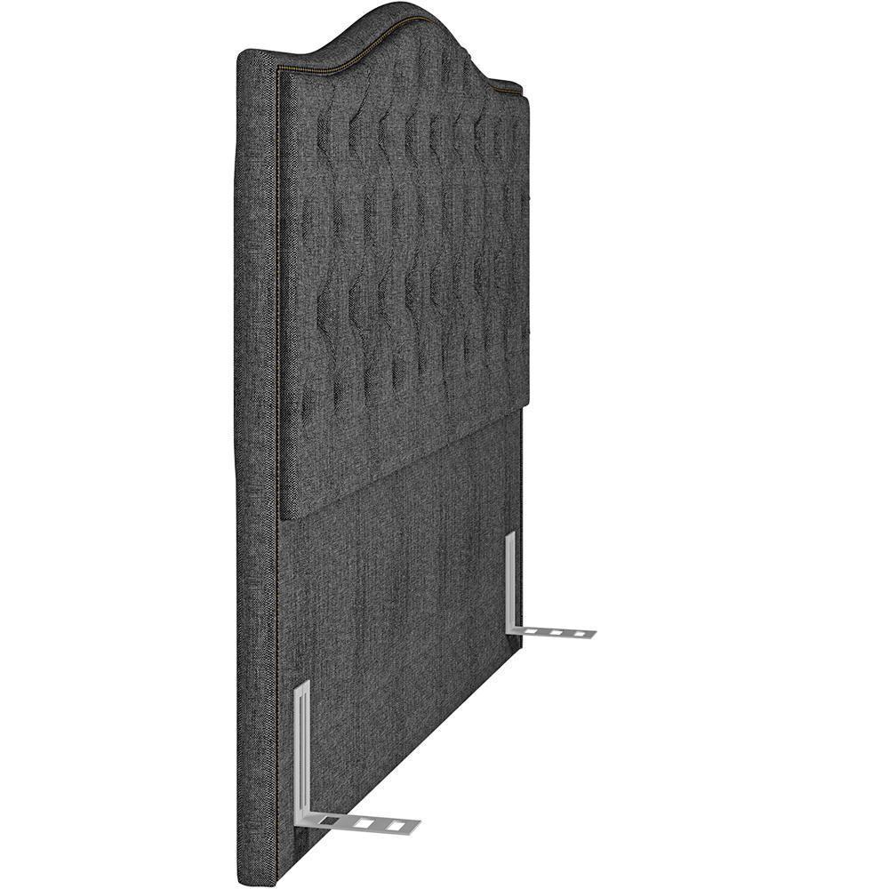 Cabeceira Cama Box Casal King 195 Cm P05 Grécia Linho Cinza Escuro - Lyam Decor - 4