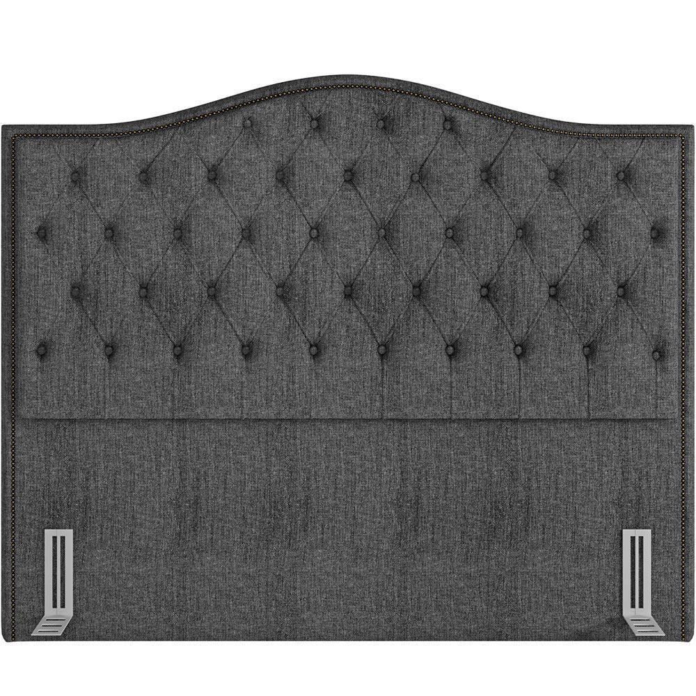 Cabeceira Cama Box Casal King 195 Cm P05 Grécia Linho Cinza Escuro - Lyam Decor - 5