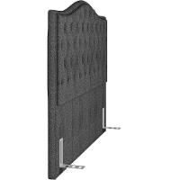 Cabeceira Cama Box Casal King 195 Cm P05 Grécia Linho Cinza Escuro - Lyam Decor