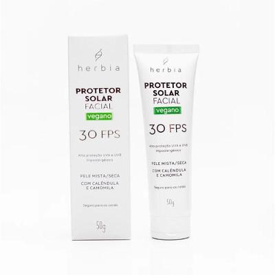 Protetor Solar Físico Facial Pele Mista-seca Fps 30 - Herbia