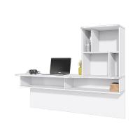 Escrivaninha Com Estante 3 Prateleiras Branco Fosco Tauari