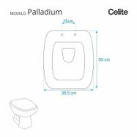 Assento Sanitário Palladium Preto para Vaso Celite - 4