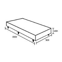 Base Box Solteirão Suede Homequeen Cinza 40x96x203 - 2