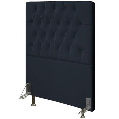 Cabeceira Solteiro 90Cm Diamante D10 Suede Preto