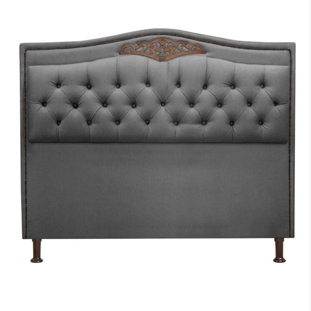 Cabeceira Estofada Holanda 1,95 King Size Linho Shop Das Cabeceiras Trovão - 5