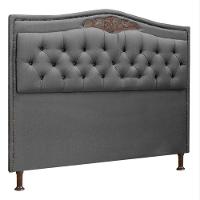 Cabeceira Estofada Holanda 1,95 King Size Linho Shop Das Cabeceiras Trovão - 1