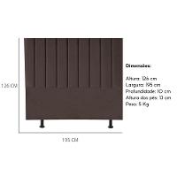 Cabeceira Estofada Cama Box King 195 Cm Sophia Carla Suede Cor:marrom