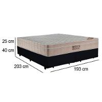 Cama Box King Bipartido Suede + Colchão Ortobom Airtech Molas Ensacadas 65x193x203 Preto - 6