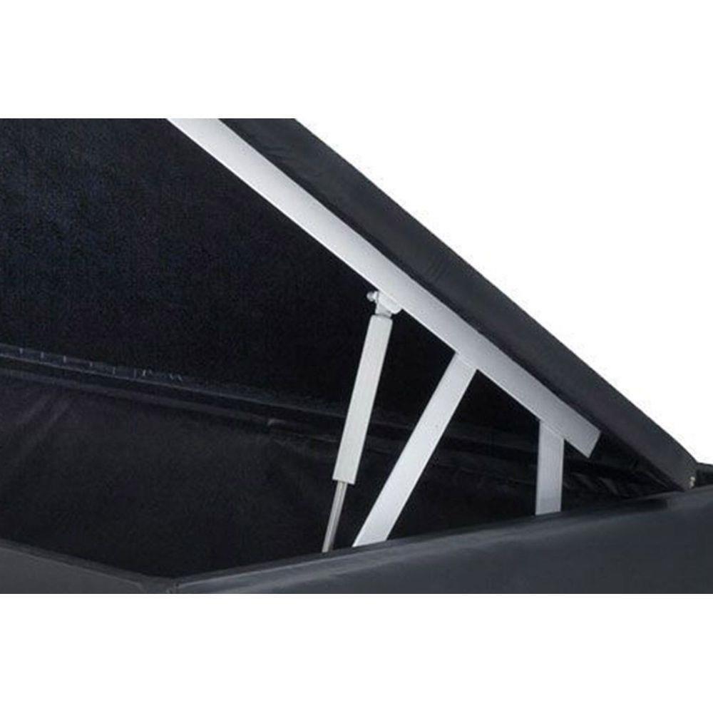 Cama Box Baú Viúva Homequeen Corino Cinza 41x128x188 - 5