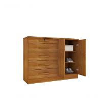 Comoda Istambul 5 Gavetas 2 Portas Tcil Cinamomo - 3