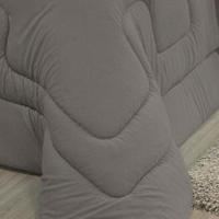 Edredom Em Malha 100% Algodão King Dupla Face - Cinza - Preto - 2