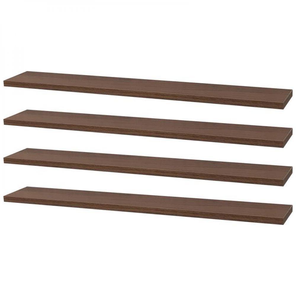 Kit 4 Prateleiras 50 x 10cm Nogal Suporte Invisível - 1