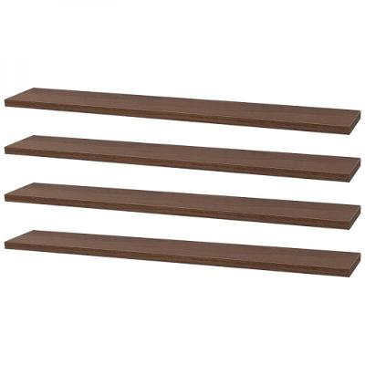 Kit 4 Prateleiras 50 x 10cm Nogal Suporte Invisível