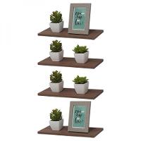 Kit 4 Prateleiras 40 X 10cm Nogal Suporte Invisível - 1