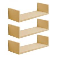 Kit 3 Prateleiras U 30 x 15cm Bege Claro Invisível - 2