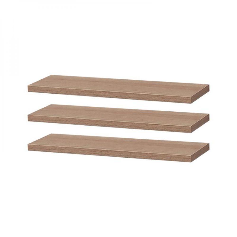 Kit 3 Prateleiras 40 X 20cm Carvalho Suporte Invisível - 1