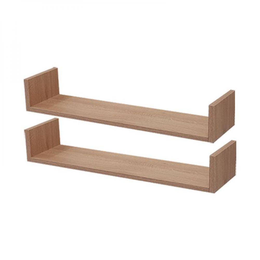 Kit 2 Prateleiras U 70 X 15cm Carvalho Suporte Invisível - 6