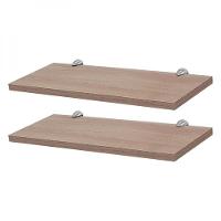 Kit 2 Prateleiras 30 X 15cm Carvalho Com Suporte Tucano - 1