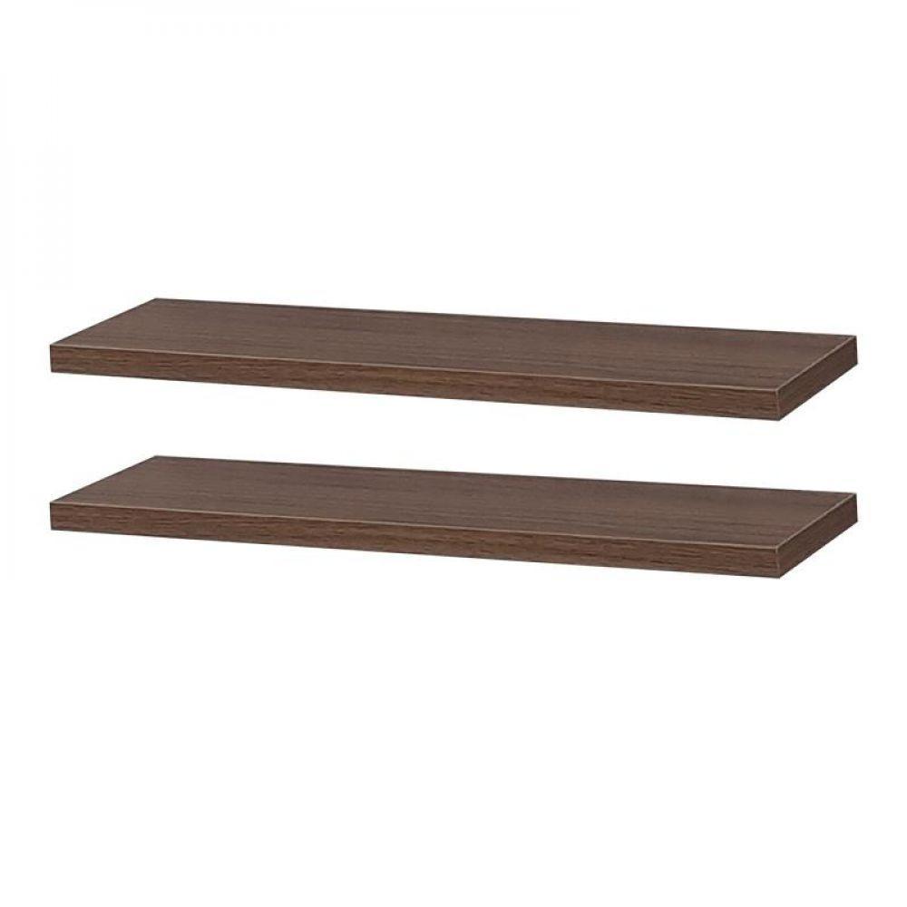 Kit 2 Prateleiras 50 X 15cm Nogal Suporte Invisível - 1