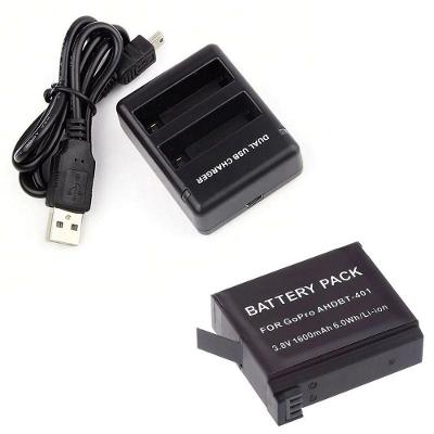 Kit Bateria + Carregador Duplo para GoPro Hero 4