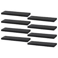 Kit 8 Prateleiras 40 x 10cm Preta Suporte Invisível - 1