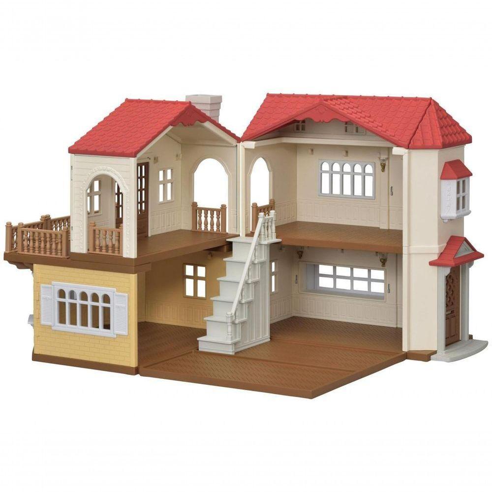 Sylvanian Families Casa Telhado Vermelho Acessórios Epoch - 1