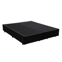 Base Box Blindado King Bipartido Homequeen Sintético Preto 40x193x203 - 1