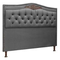 Cabeceira Estofada Holanda 1,60 Queen Linho Shop Das Cabeceiras Trovão - 2