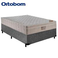 Cama Box Casal Suede + Colchão Casal Ortobom Airtech Molas Superpocket (65x138x188) cinza - 5