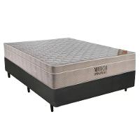 Cama Box Casal Sintético + Colchão Casal Ortobom Airtech Molas Springpocket (65x138x188) Cor:cinza - 1
