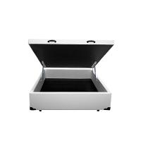 Cama Box Baú Viúva Homequeen Corino Branco 41x128x188