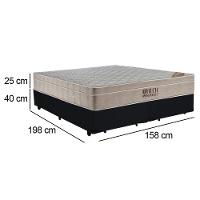 Cama Box Queen Bipartido Suede + Colchão Ortobom Airtech Molas Ensacadas 65x158x198 Preto - 5