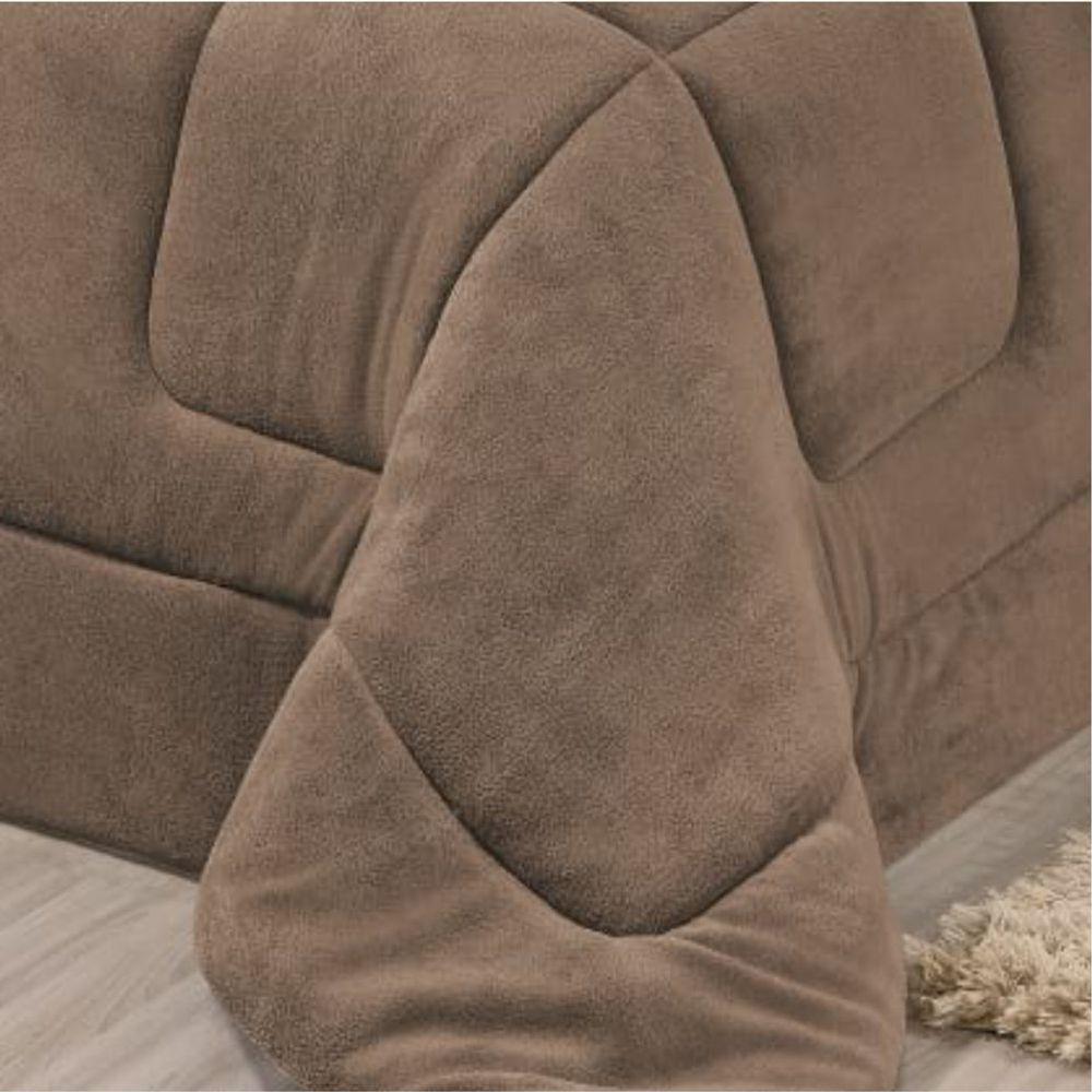 Edredom Coberdrom Fenix King Sherpa E Manta Bege - 2