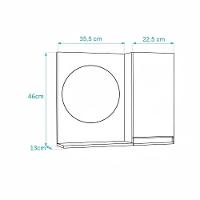 Espelho Redondo para Banheiro com Armário Preto Com Puxador - 4