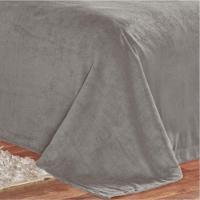 Edredom Cobertor Coberta Manta Casa Show Queem - Cinza - 2