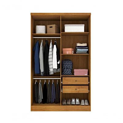Guarda Roupa Amsterdam 4 Portas de Bater 2 Gavetas Cinamomo Tcil Móveis